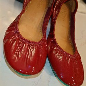 Ruby Red Patent Tieks